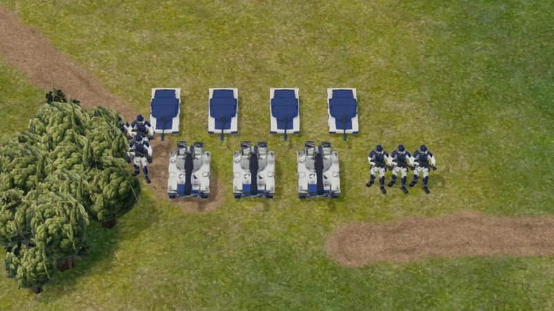 A Coalition army of tanks, artillery and infantry