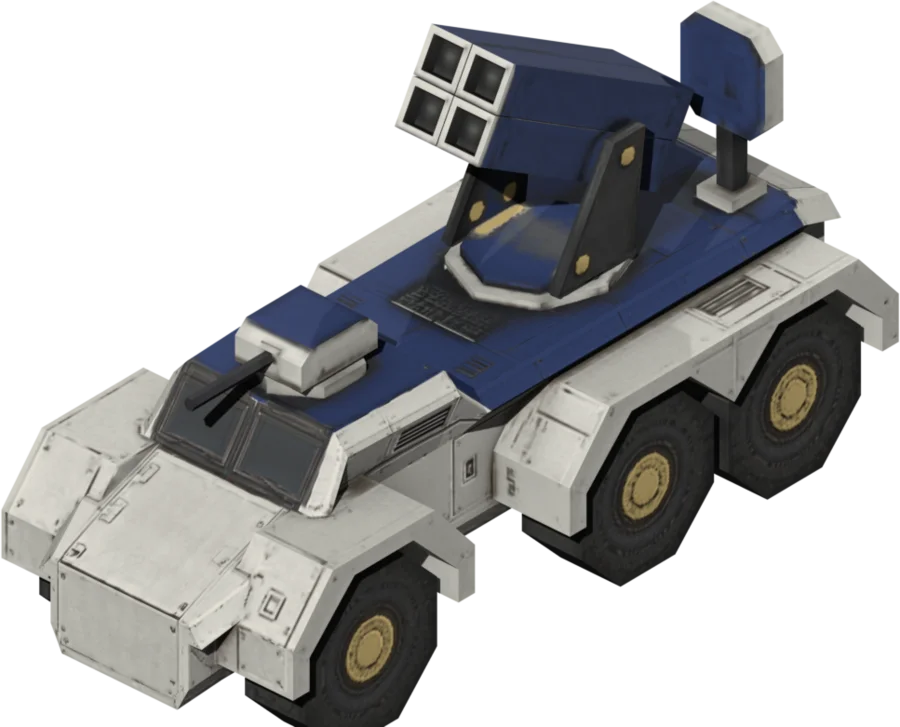 The new Falcon, a six-wheeled anti-air truck