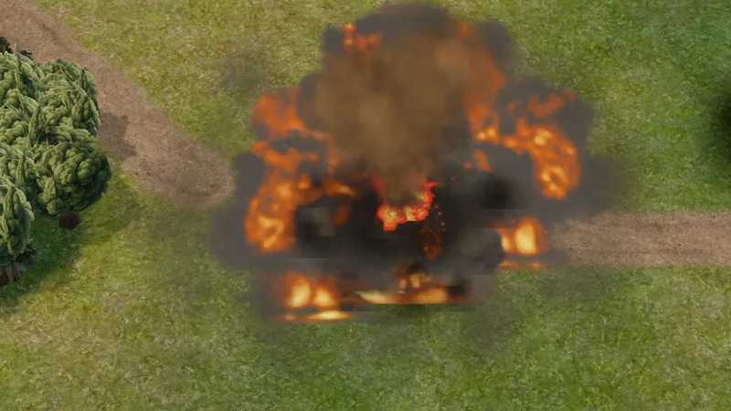 SPEAR strike: the barracks explodes